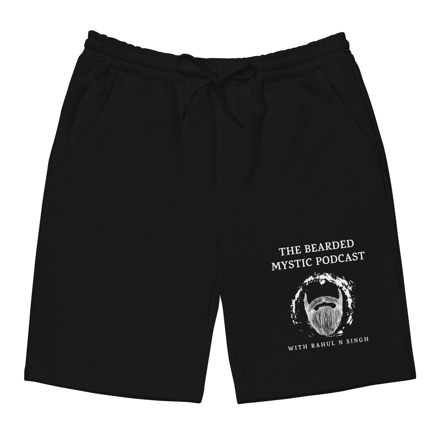 Men's fleece shorts - white logo